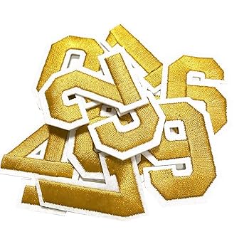 Amazon.co.jp: Juland 2セット 数字 刺繍ワッペン アイロン接着